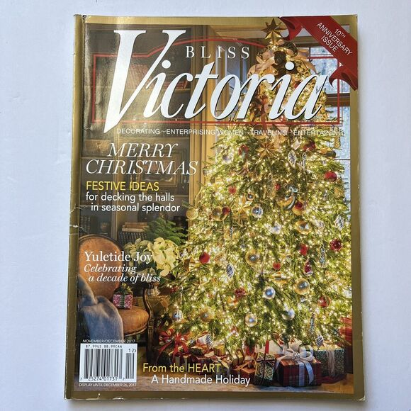 Victoria Magazine 10th Anniversary Christmas Issue November December 2017 - Picture 1 of 8